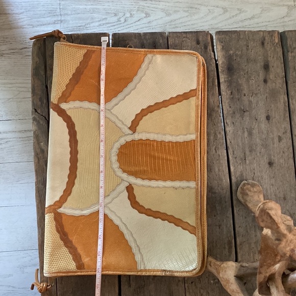 Vintage Carlos Falchi patchwork attaché - Picture 5 of 13